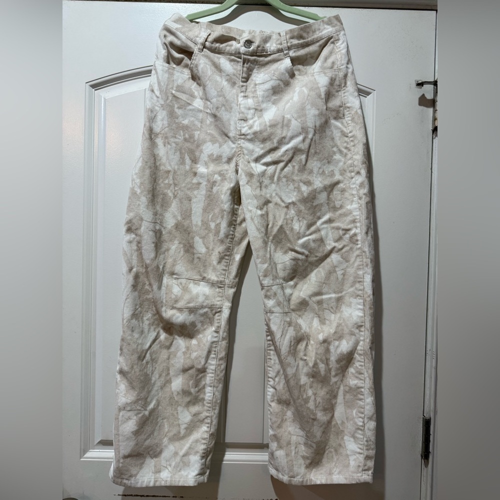 Peach Love California Cream & Brown Leaf Camo Pants - Picture 2 of 9